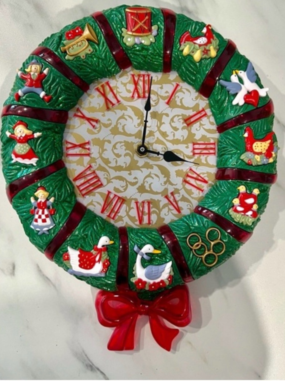 Avon 12 days of Christmas Musical Wall Clock